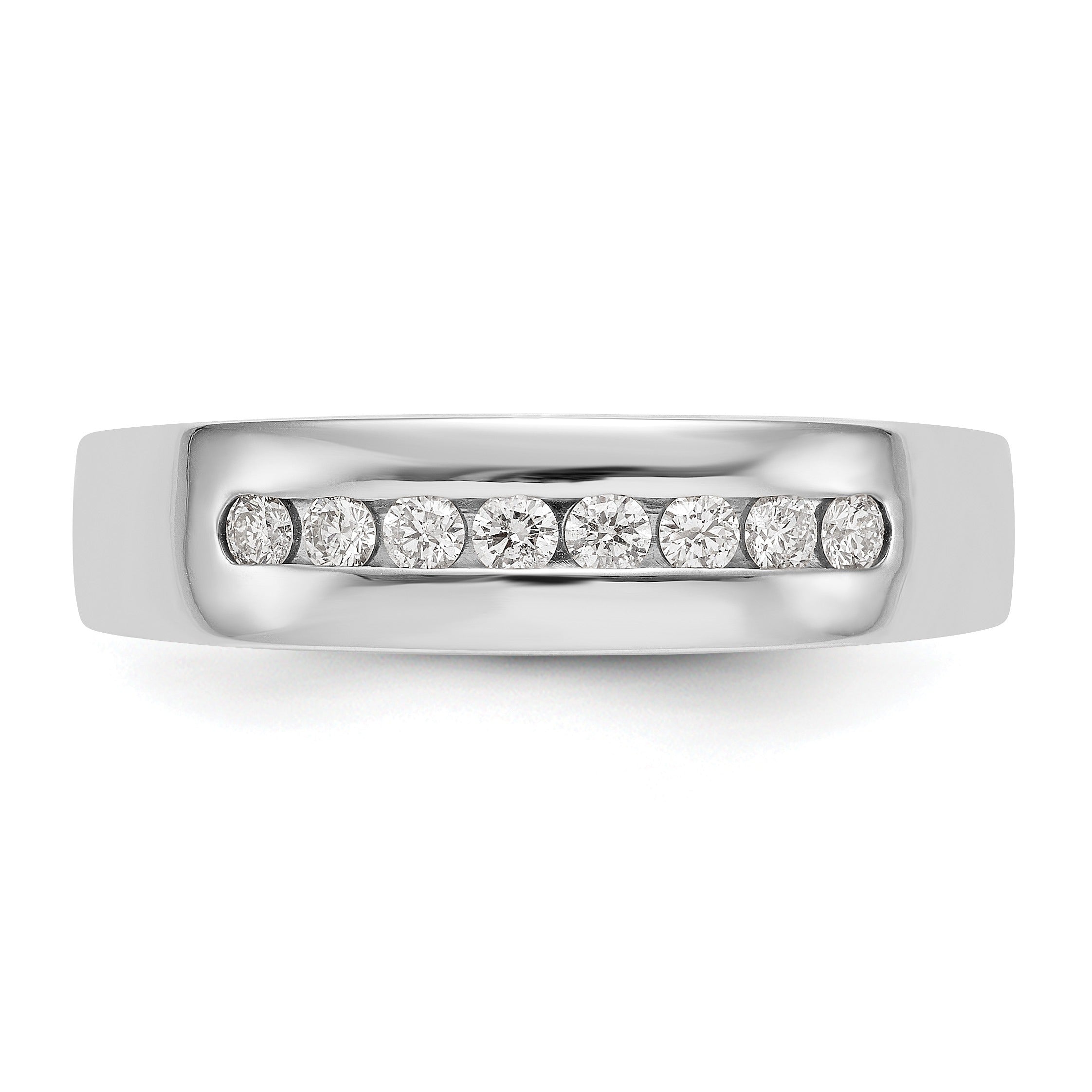 14K Gold 8-Stone 1/2 ct Diamond Men's Channel Band Ring