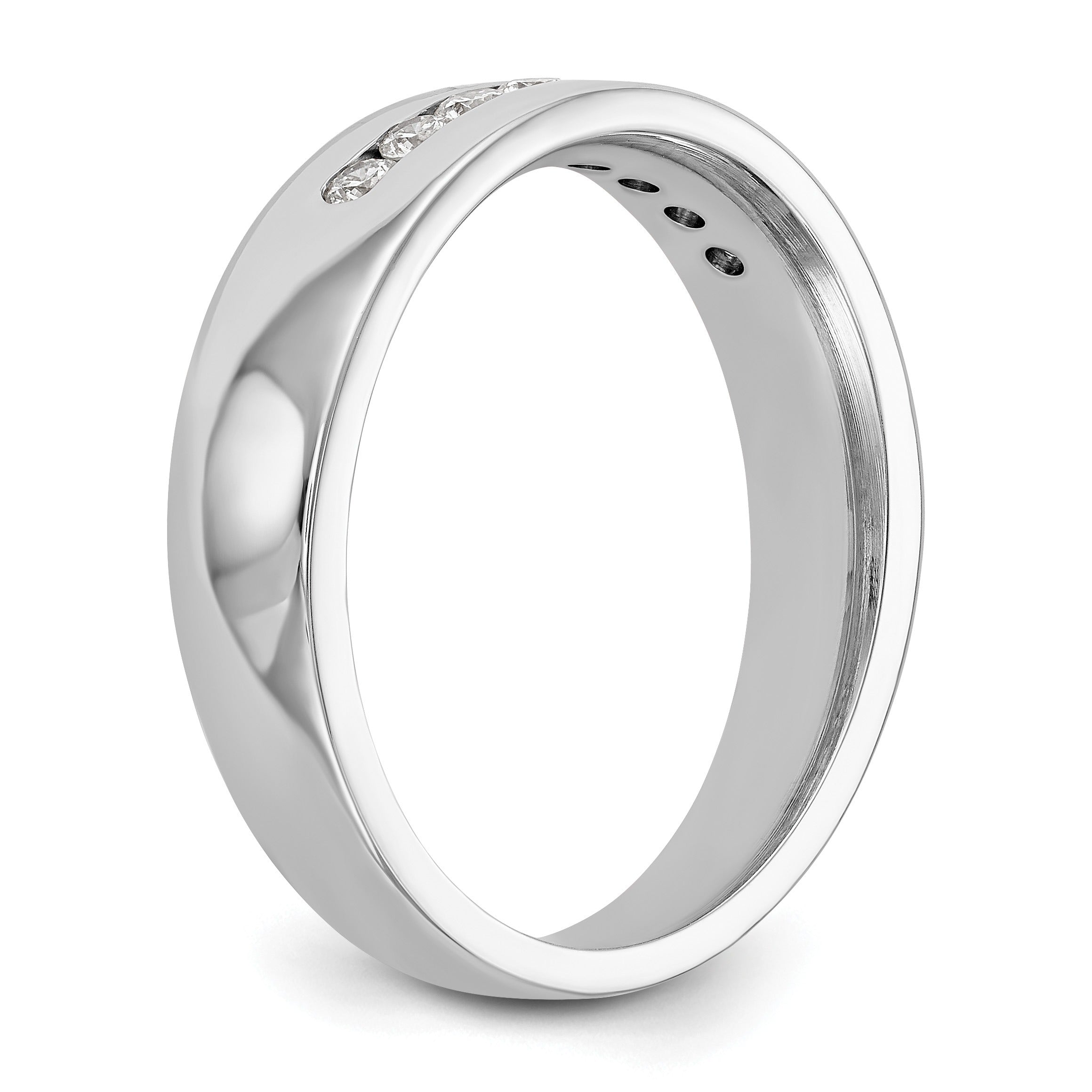 14K Gold 8-Stone 1/2 ct Diamond Men's Channel Band Ring