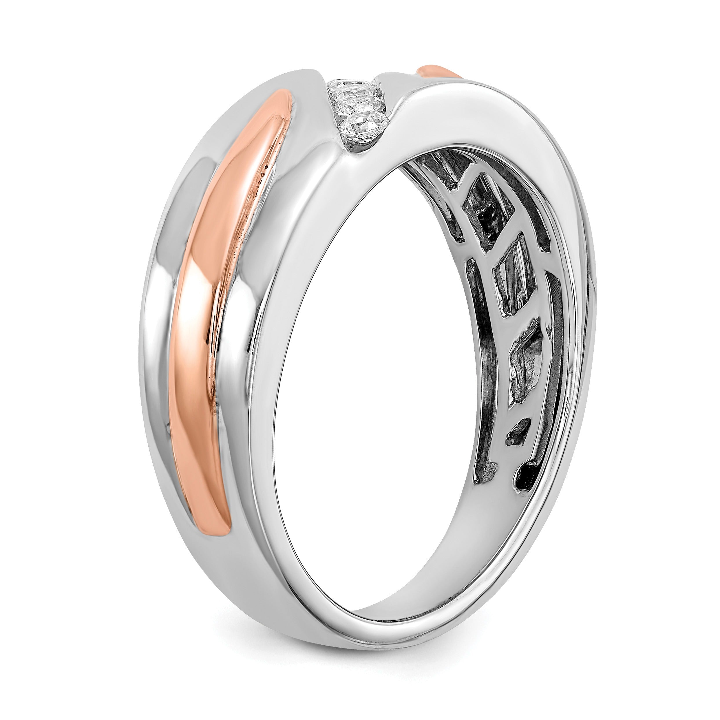 14k Gold 1/5 carat Lab Grown Diamond Five Stone Men's Ring