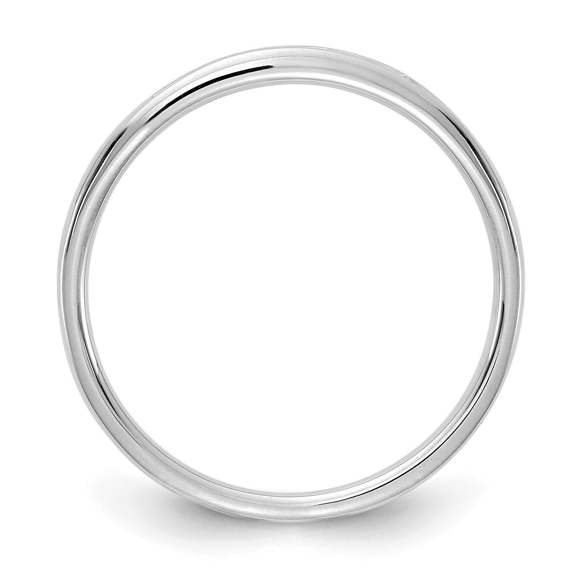 0.10 Ct Round Lab Grown Diamond Channel 14K White Gold Enhancer Band