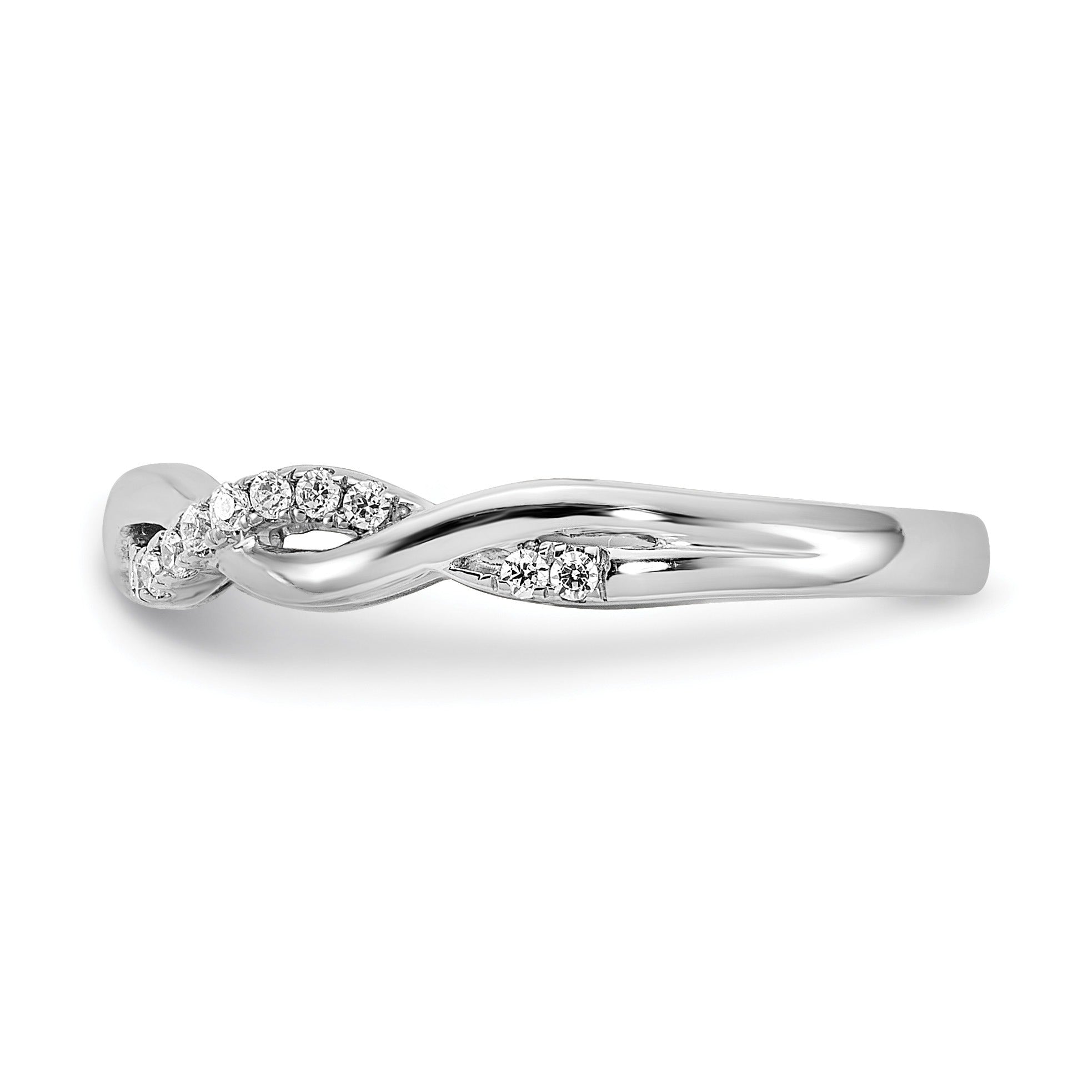 Lab Grown Diamond Twist Wedding Band 1/8 ct