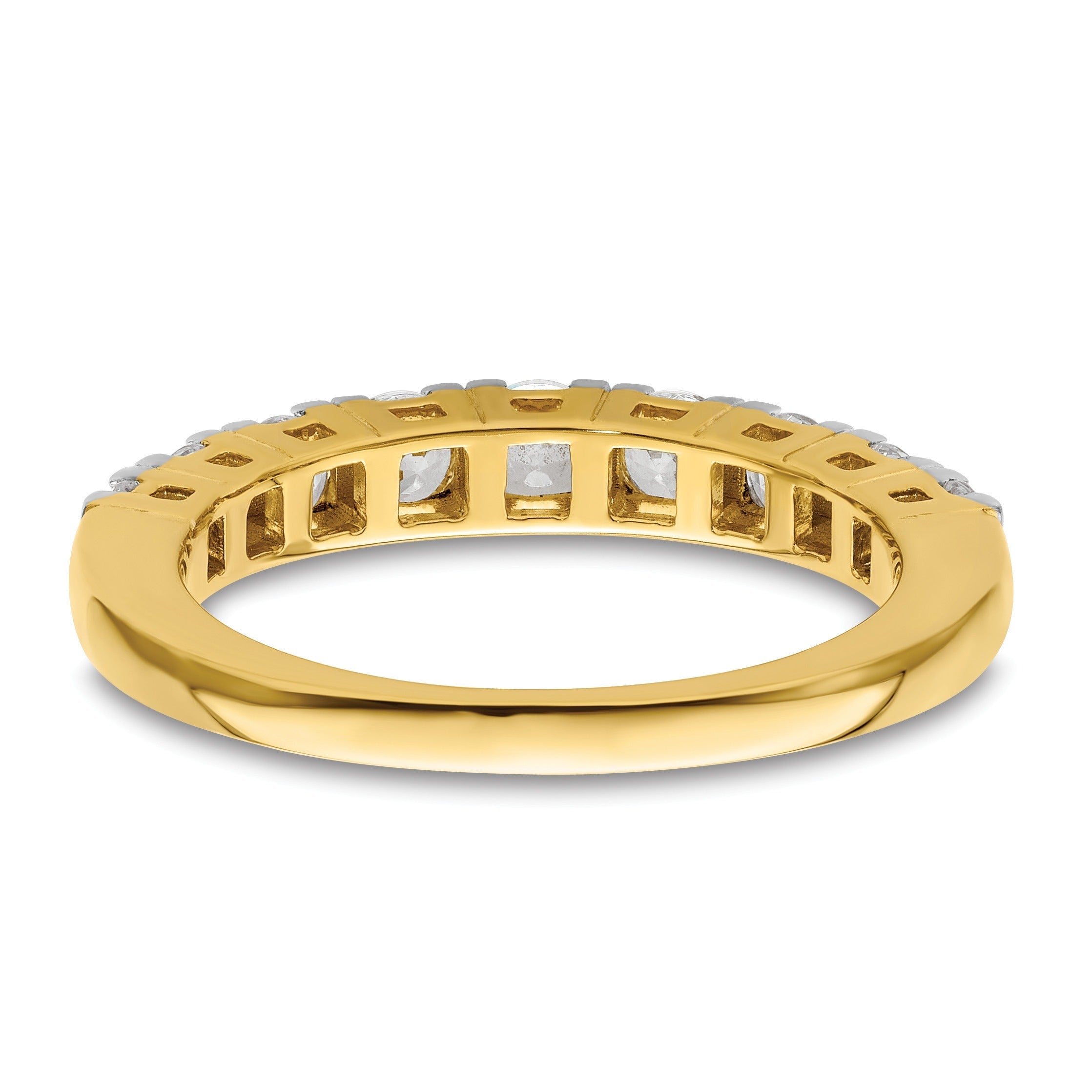 IGI Certified 1 Ct Round Lab Grown Diamond Prong 14K Yellow Gold Fashion Enhancer Ring