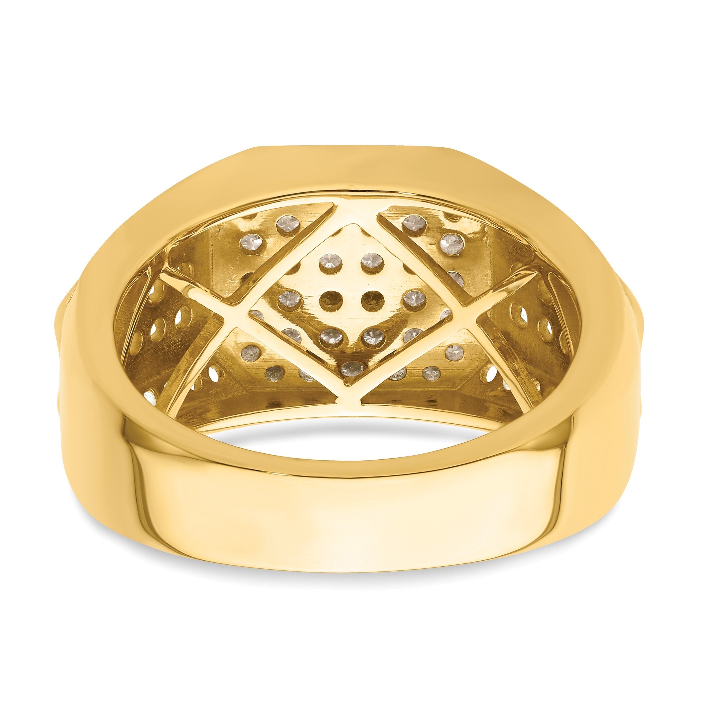 14k Yellow Gold  1/3 ct Lab Grown Diamond Men's Engagement Ring