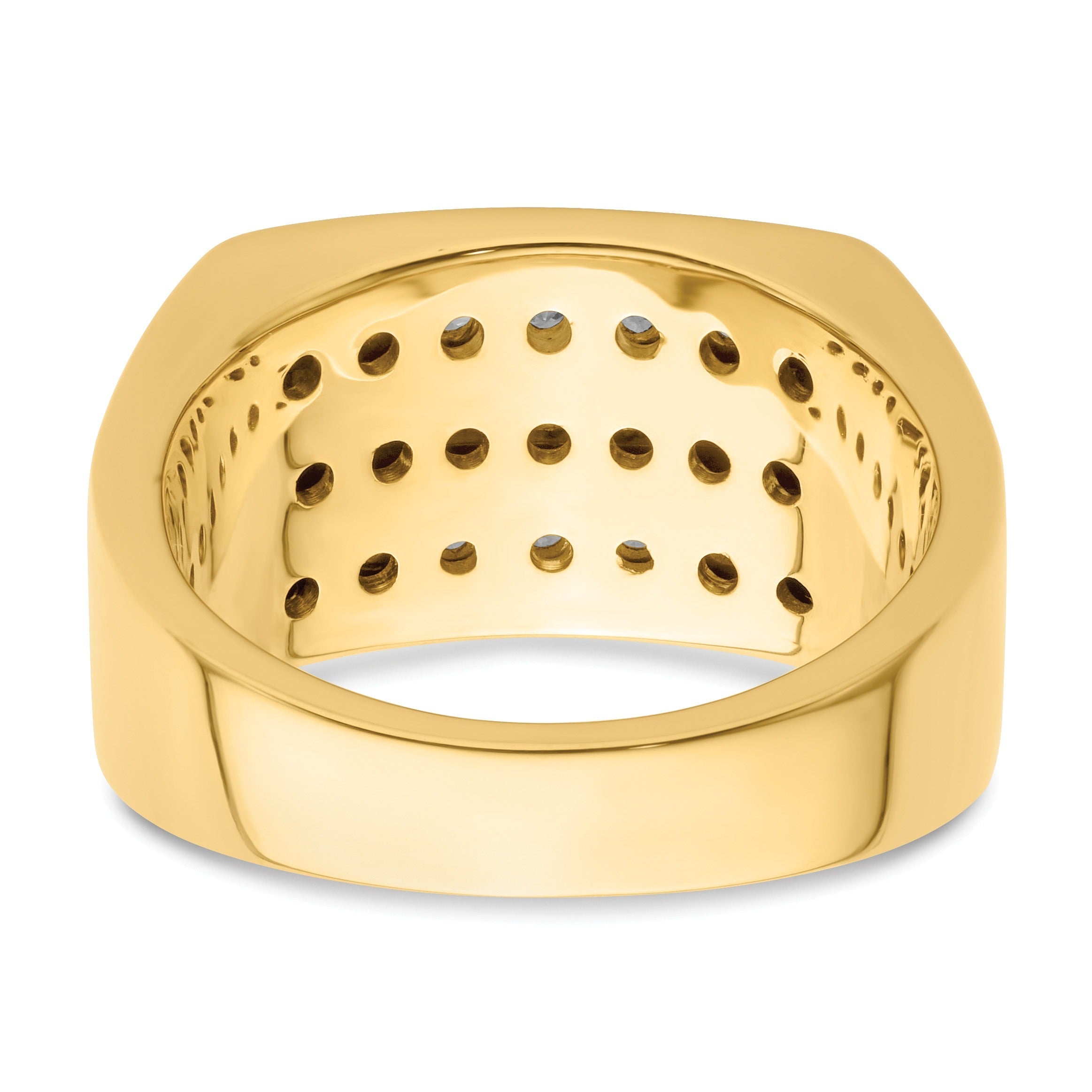 1 1/6 ct Lab Grown Diamond Men's Cluster Ring 14k Yellow Gold