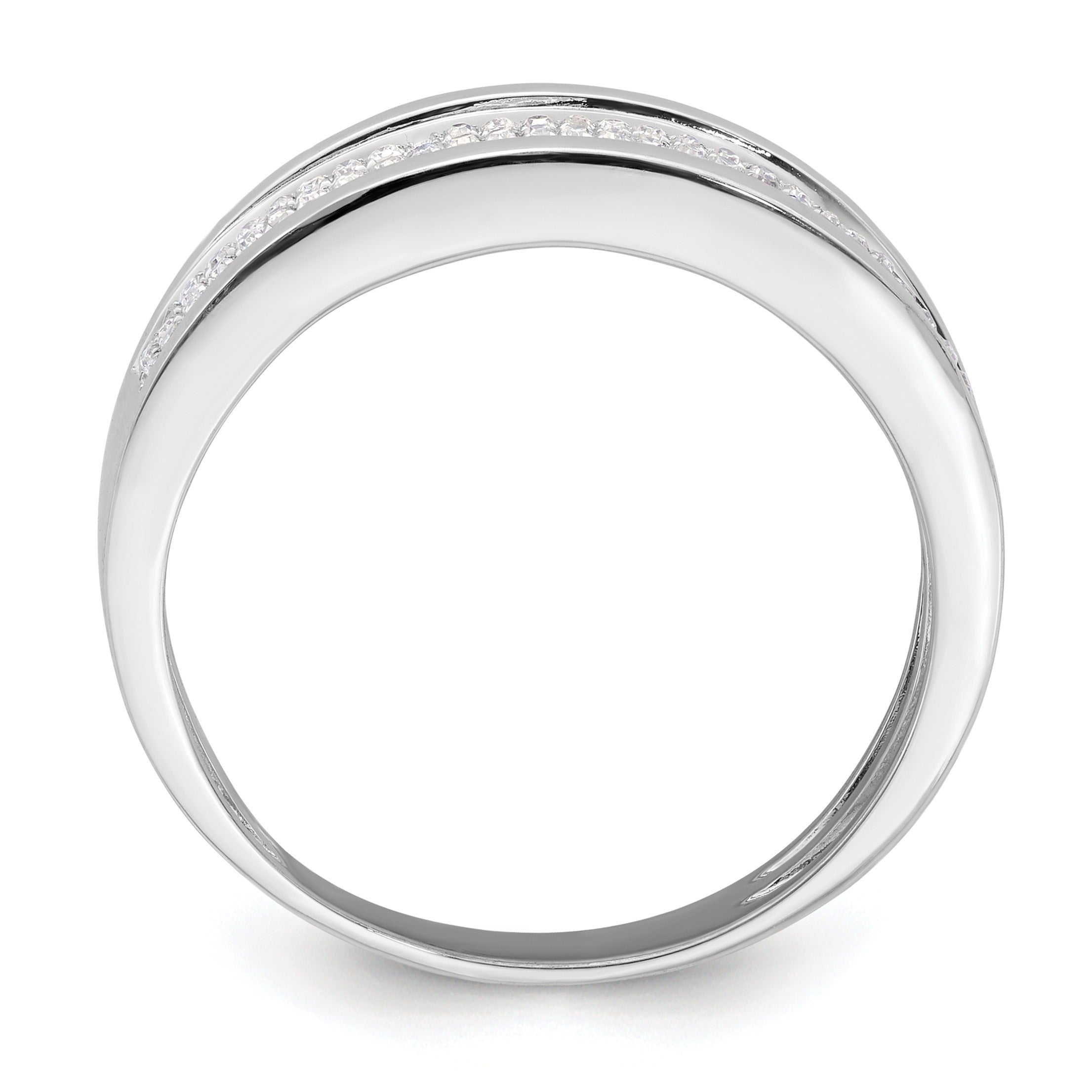 1/4 ct Lab Grown Diamond Men's Cluster Band 14k White Gold