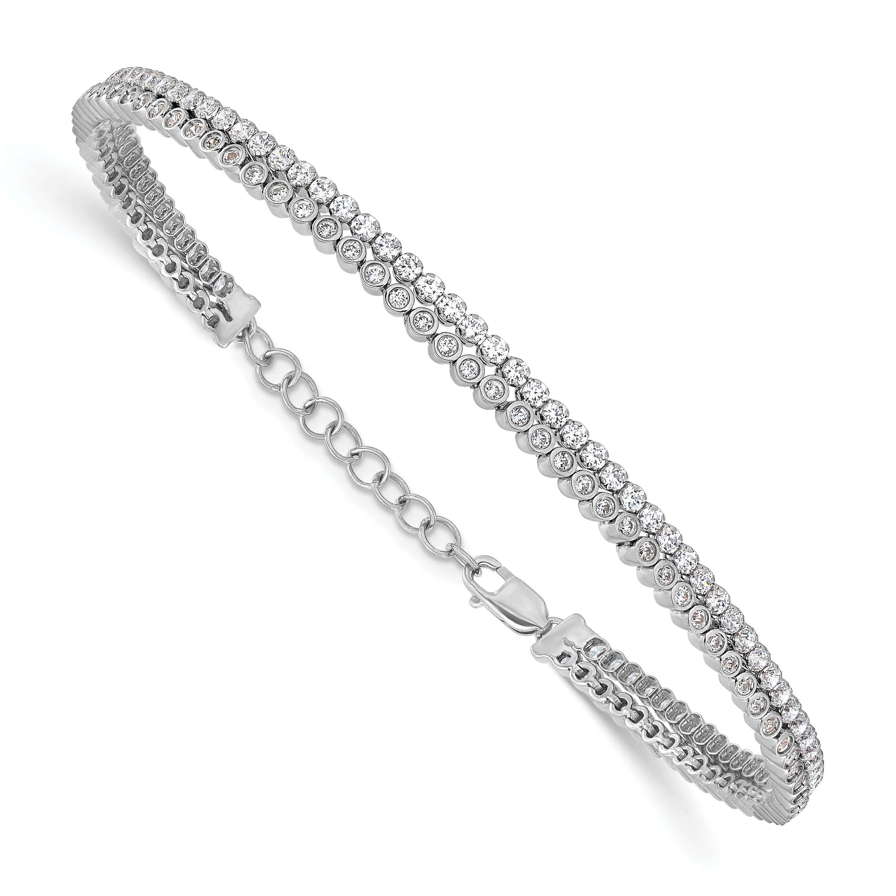 14K Gold Lab Grown Diamond Double Extension Bracelets