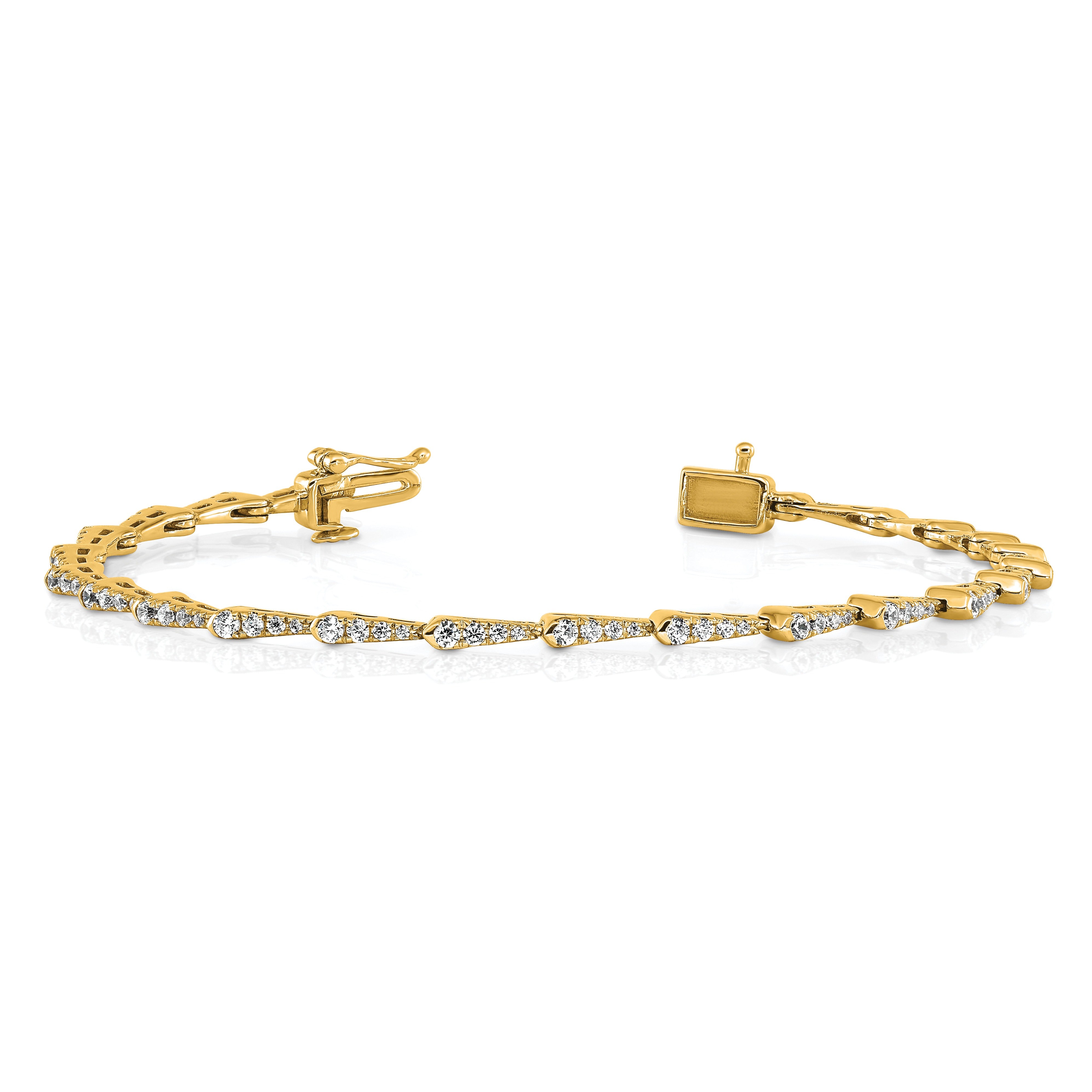 14K Yellow Gold 1/2 carat Lab Grown Diamond Fashion Bracelet