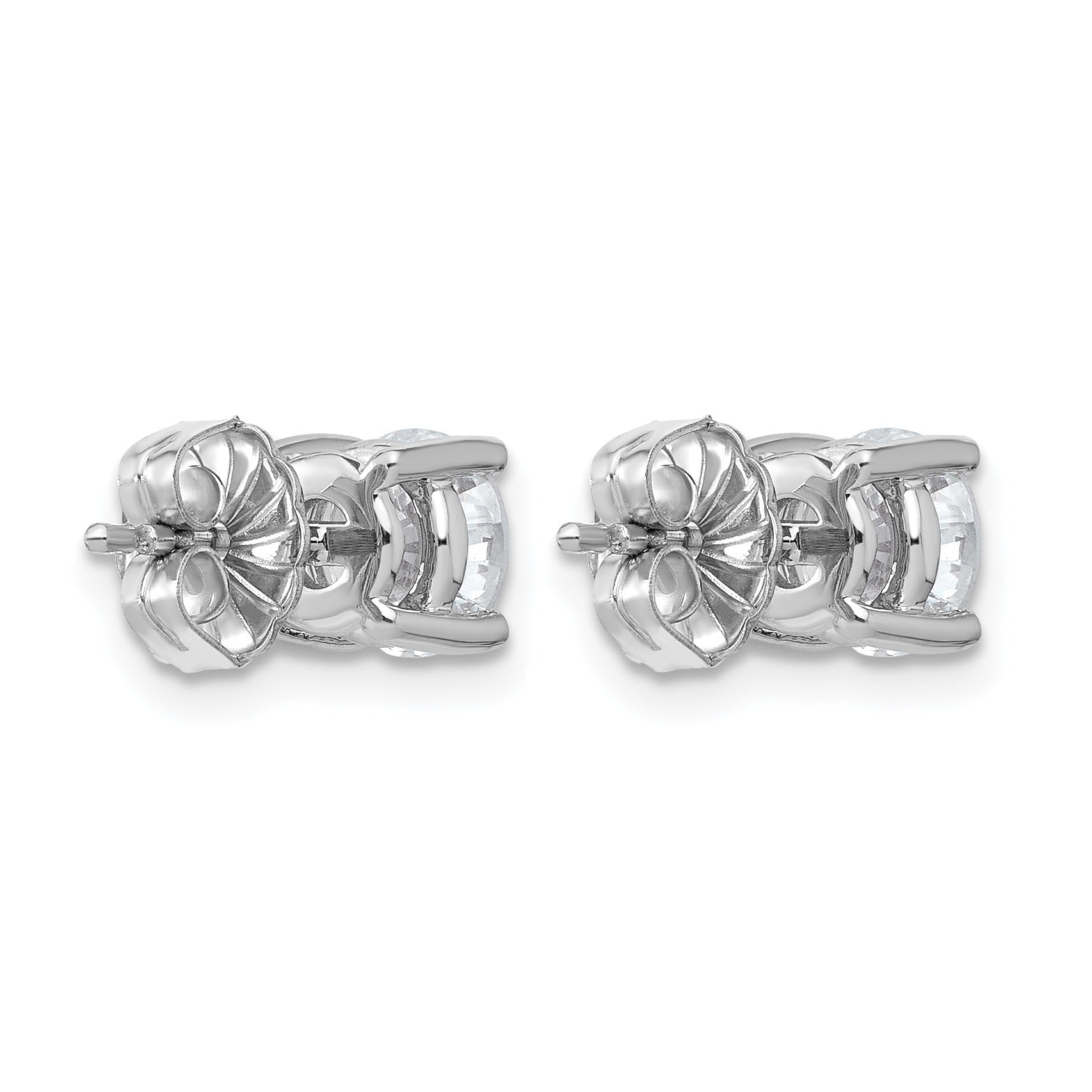 14K Gold Lab Grown Diamond Complete Post and Push Back Stud Earrings