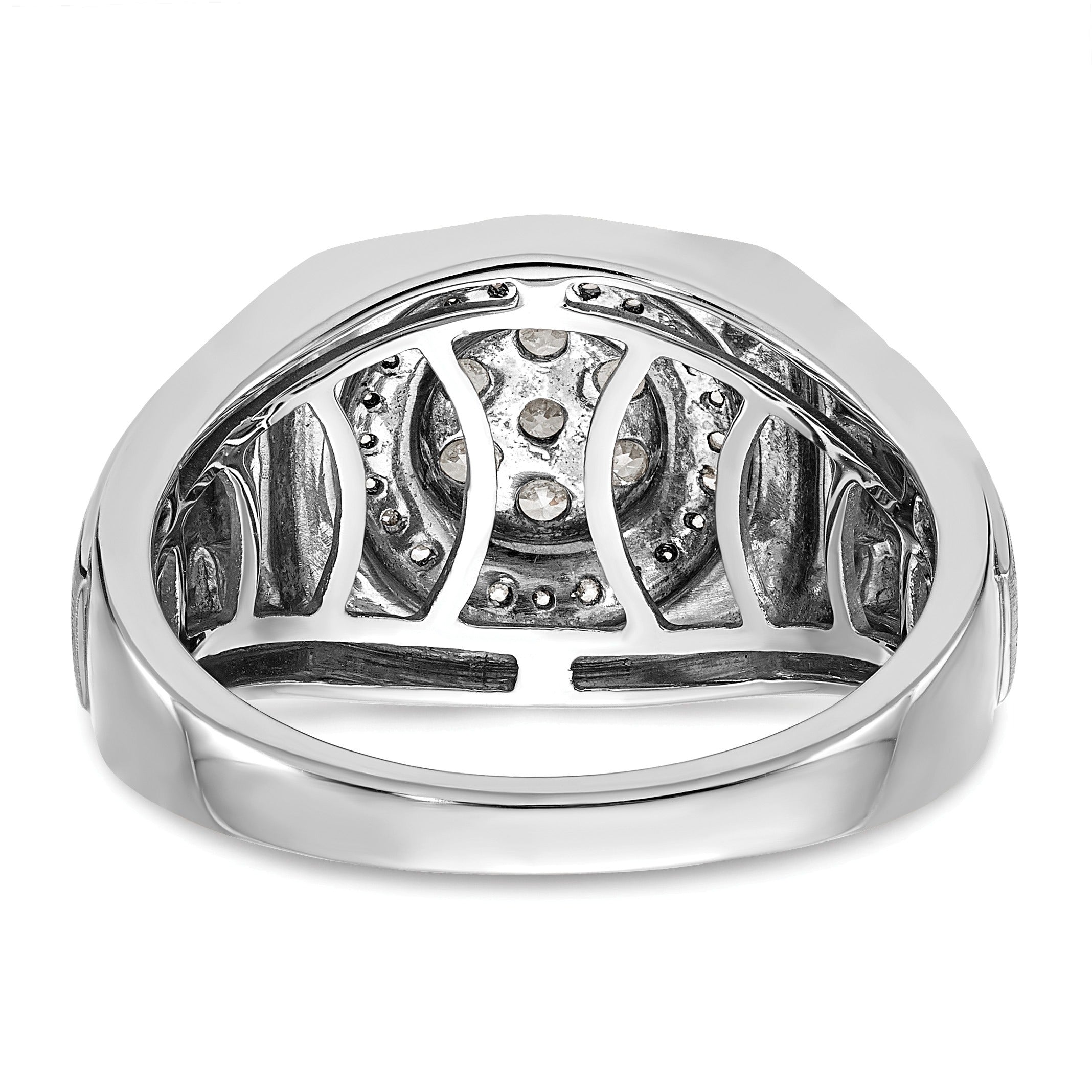 14k White Gold 1/2 ct Lab Grown Diamond Men's Wedding Ring