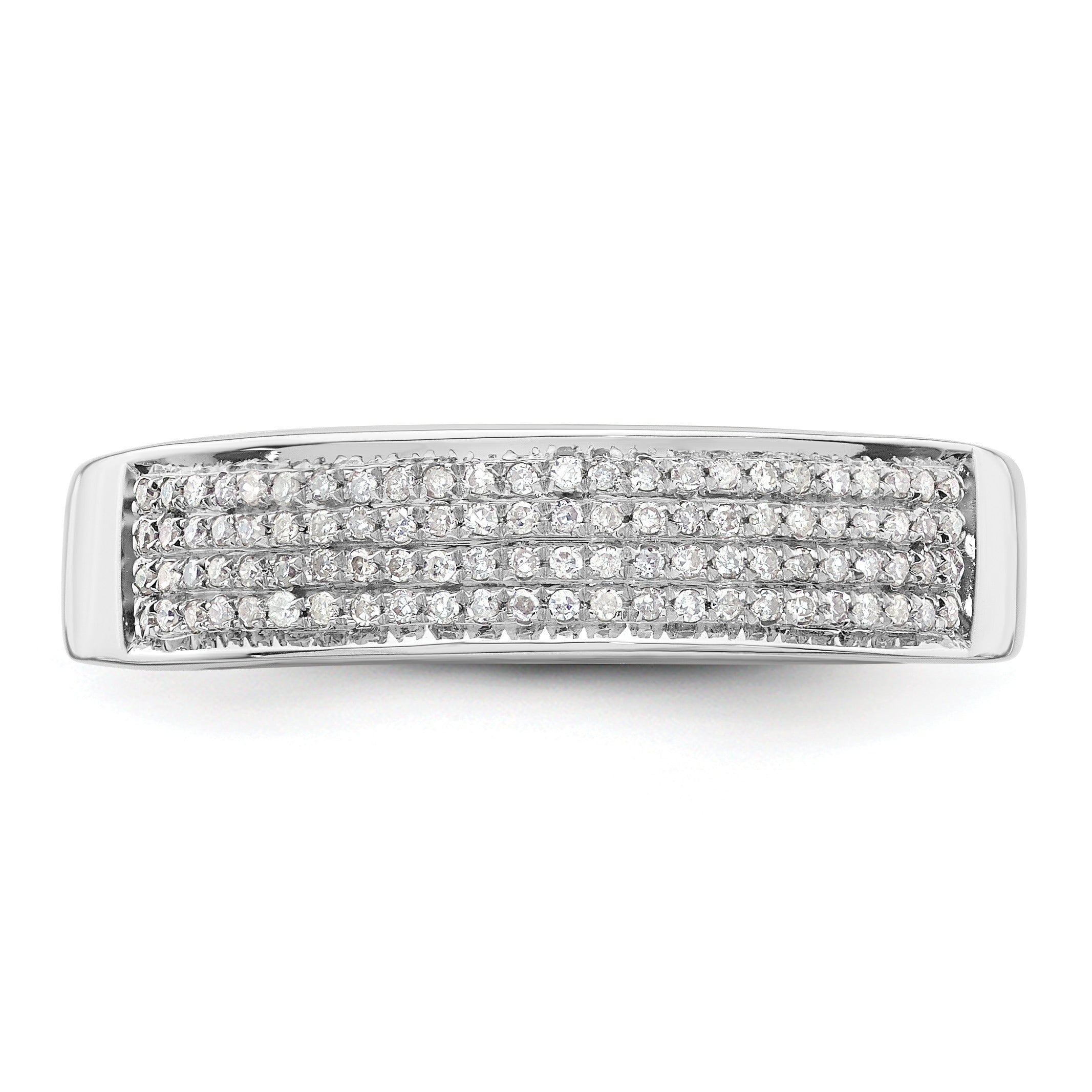 1/4 ct Lab Grown Diamond Men's Cluster Band 14k White Gold