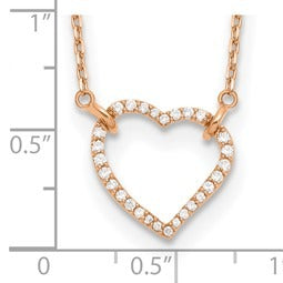 Lab Grown Diamond Open Heart Necklace
