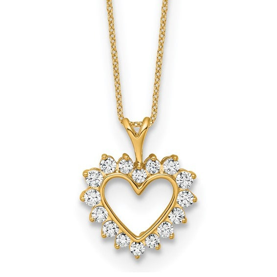 1/2 carat Lab Grown Diamond Heart Necklace
