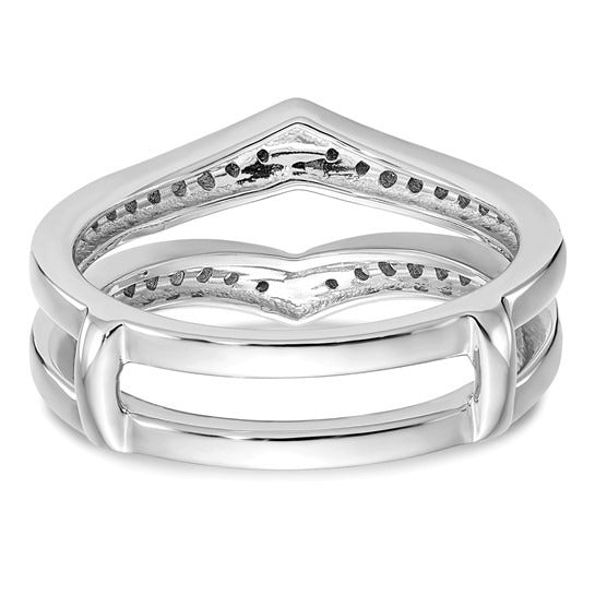 14K White Gold Lab Grown Diamond Ring Guard 0.33 Ct.