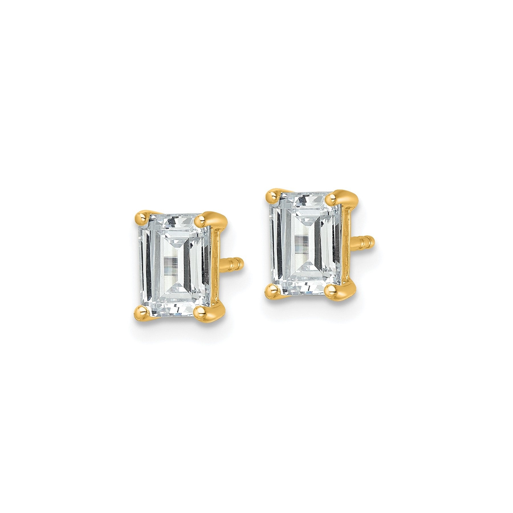 14K Lab Grown Diamond Four Prong Stud Earrings