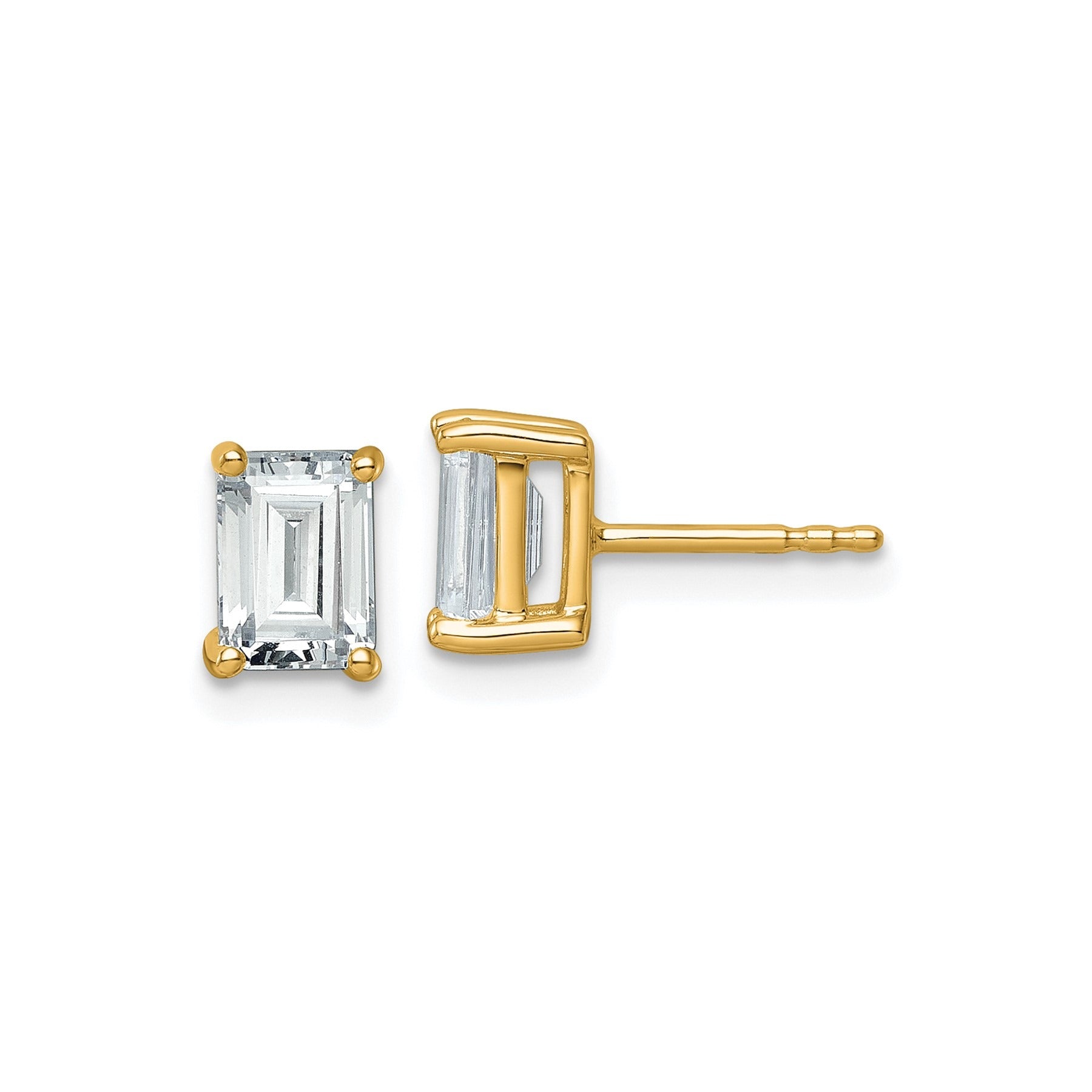 14K Lab Grown Diamond Four Prong Stud Earrings