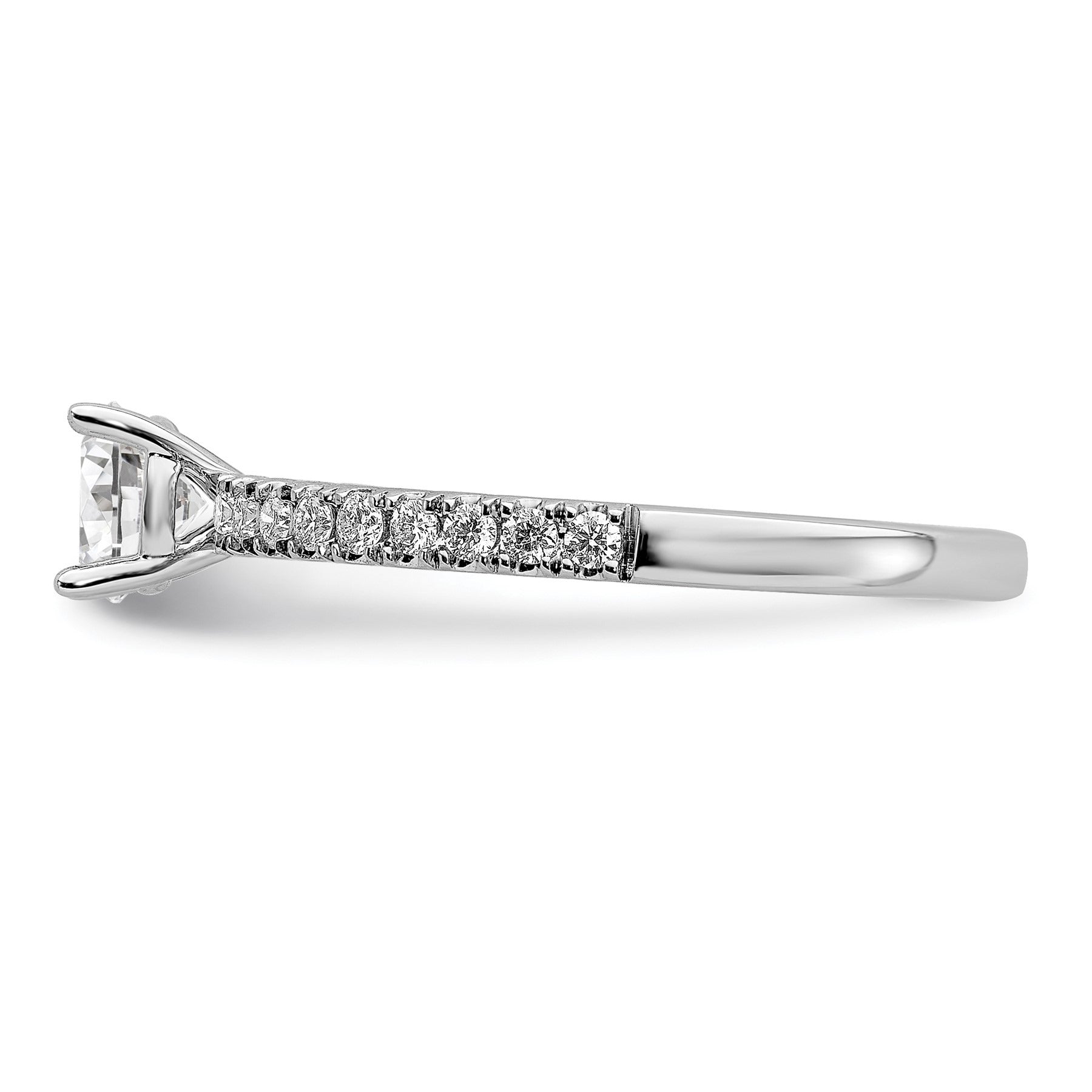 14k White Gold Lab Grown Diamond Round Engagement Ring