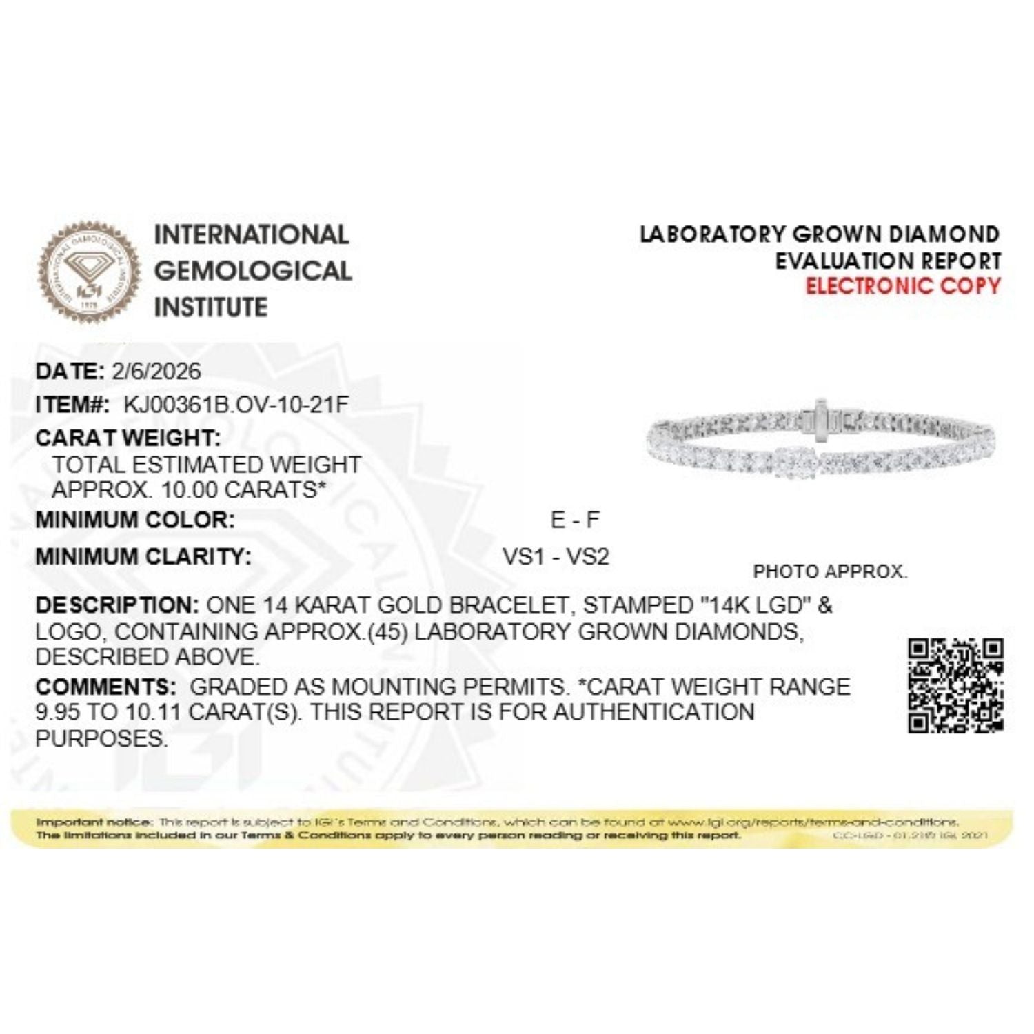 10Cttw Oval Lab Grown Diamond (F/VS) East West Station Bracelet in 14K White Gold